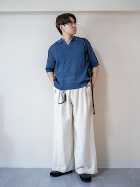「アイテム（スラックス）」を使った、ともきさん（メンズ・168cm・20代）の夏コーディネート