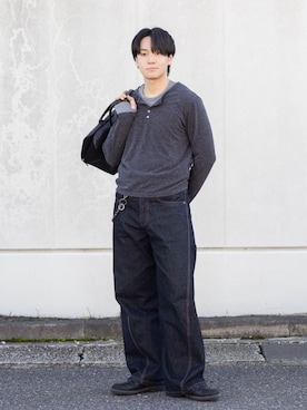 「Chikashitsu +（チカシツプラス）のアイテム」を使った、ともきさん（メンズ・168cm）の秋コーディネート