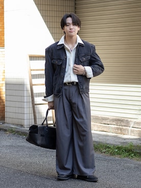「soerte（ソエルテ）のアイテム」を使った、ともきさん（メンズ・168cm）の秋コーディネート
