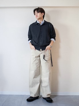 「アイテム（ピアス（両耳用））」を使った、ともきさん（メンズ・168cm）の秋コーディネート