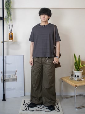 「LIDNM（リドム）のアイテム」を使った、ともきさん（メンズ・168cm）の夏コーディネート