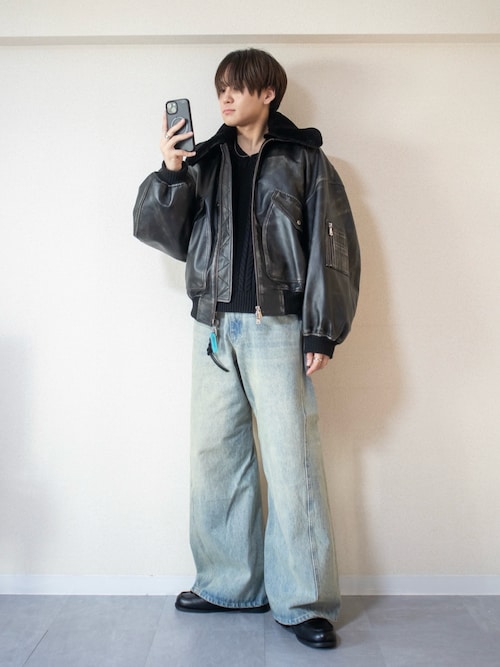 50's G-1 ヴィンテージ ムートンジャケット カウレザー シープボア UNISEX》Sheep Leather Mouton G-1 Flight Jacket/シープレザー