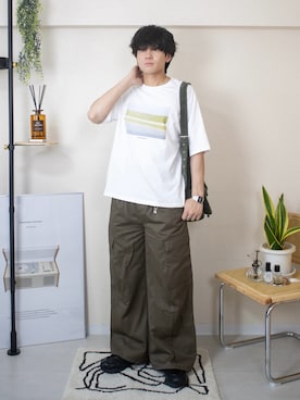 「LIDNM（リドム）のアイテム」を使った、ともきさん（メンズ・168cm）の夏コーディネート