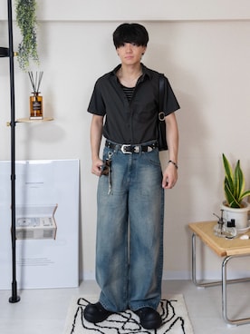 「DNSR（ディーエヌエスアール）のアイテム」を使った、ともきさん（メンズ・168cm）の夏コーディネート
