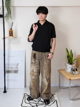 「Llife（ライフ）のアイテム」を使った、ともきさん（メンズ・168cm）の夏コーディネート