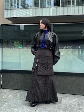 「UN3D.（アンスリード）のアイテム（ブルゾン）」を使った、HINATAさん（レディース・152cm）の秋コーディネート