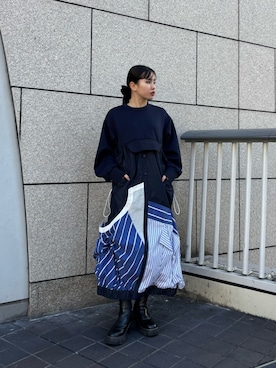 「UN3D.(アンスリード)のアイテム」を使った、HINATAさん(レディース・152cm)の冬コーディネート