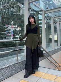 ニット+セーター UN3D IRREGULAR PARTS KT UN3D. ニット セーター 2WAY CAPE KT TOP / 2WAYケープニット
