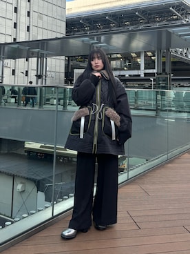 「UN3D.（アンスリード）のアイテム（その他アウター）」を使った、HINATAさん（レディース・152cm）の冬コーディネート
