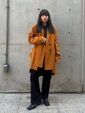 「アイテム（ジャケット/アウター、イエロー系）」を使った、HINATAさん（レディース・152cm）の夏コーディネート