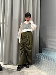 UN3D.（アンスリード）の「SEE THROUGH SHORT TOP / シースルー
