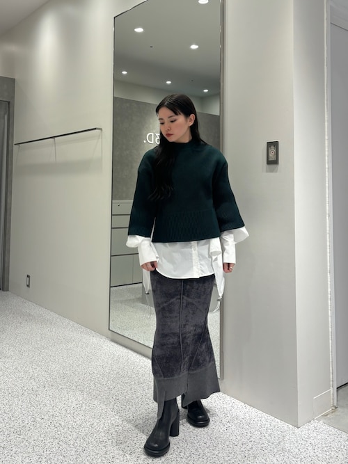 UN3D.（アンスリード） スカート VELOUR KNIT SK / ベロアニット