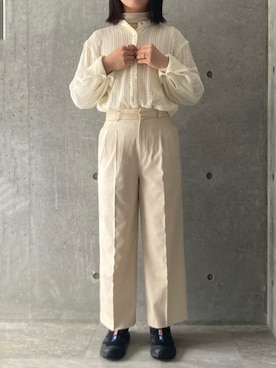 「Ameri（アメリ）のアイテム（シャツ/ブラウス）」を使った、maiko.さん（レディース・151cm）の冬コーディネート