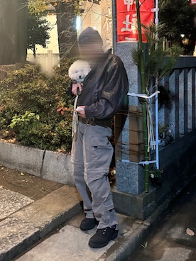 「WEARyouthコーデ」｜「アイテム（ライダースジャケット）」を使った、なつ🐶さん（メンズ・169cm）の冬コーディネート