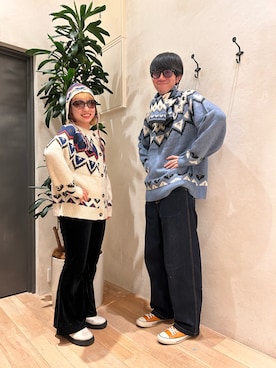 「CIAOPANIC TYPY（チャオパニックティピー）のアイテム（ニットキャップ/ビーニー）」を使った、しぶさん（メンズ・178cm）の冬コーディネート