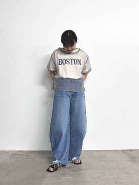 YOSHIEさん（レディース・156cm）の夏コーディネート
