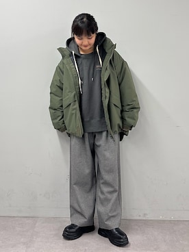 「アイテム（ダウンジャケット/コート）」を使った、YOSHIEさん（レディース・156cm・20代）の秋コーディネート