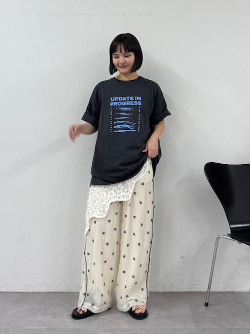 willow】アシメレースヘムラインキャミチュニック（タンクトップ