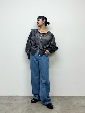 「アイテム（スウェット）」を使った、YOSHIEさん（レディース・156cm・20代）の夏コーディネート