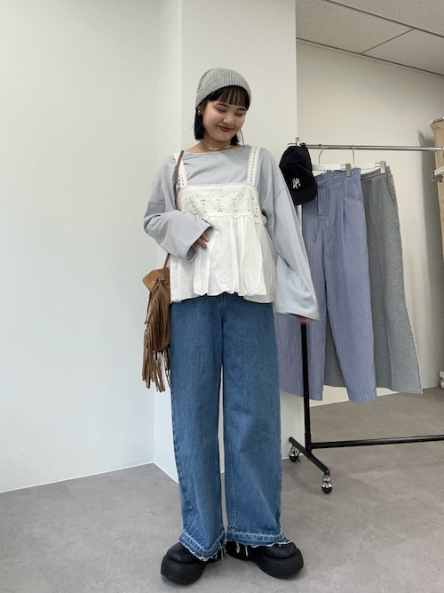 【WEB限定】【india】カットワークレースバルーンキャミソール