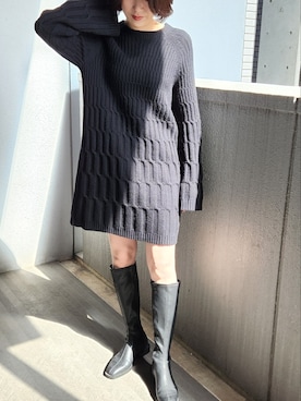 「theory（セオリー）のアイテム（ワンピース/ドレス）」を使った、ayamoomentさん（レディース・160cm）の秋コーディネート