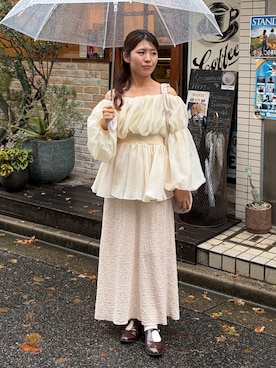 「KBF（ケイビーエフ）のアイテム（その他シューズ）」を使った、rikoさん（レディース・154cm）の秋コーディネート