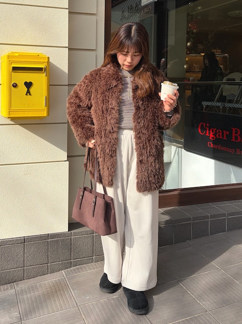 セール】Shaggy fur coat / シャギーファーコート（カバーオール