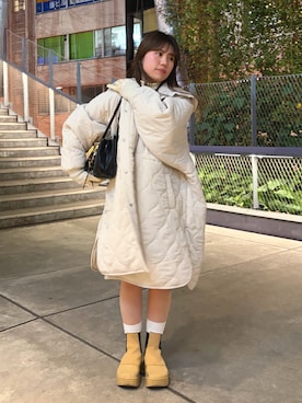 「アイテム（その他）」を使った、rikoさん（レディース・154cm）の冬コーディネート