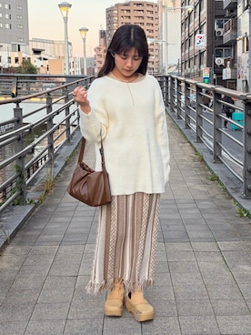 「アイテム（その他）」を使った、rikoさん（レディース・154cm）の冬コーディネート