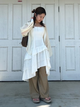 「アイテム（その他）」を使った、rikoさん（レディース・154cm）の秋コーディネート