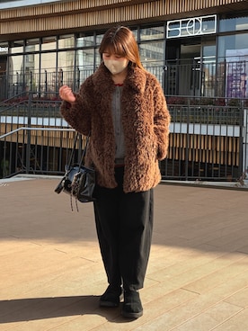 「GENERAL IDEA（ジェネラルアイデア）のアイテム」を使った、rikoさん（レディース・154cm）の冬コーディネート