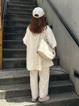 「アイテム（スウェットパンツ）」を使った、rikoさん（レディース・154cm）の秋コーディネート