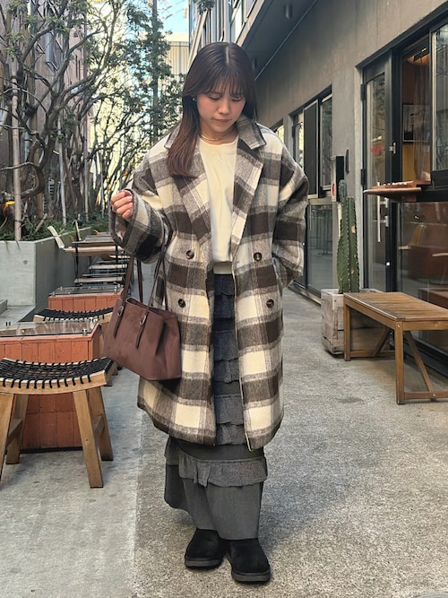 アダムエロペ　フリルニットスカート ADAM ET ROPE'（アダムエロペ） スカート 「洗える」フリルニット