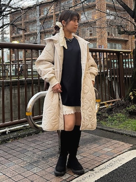 「アイテム（その他）」を使った、rikoさん（レディース・154cm）の冬コーディネート