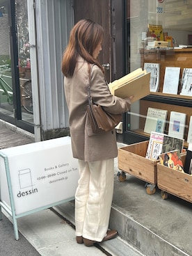 「アイテム（その他）」を使った、rikoさん（レディース・154cm）の秋コーディネート