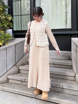 「アイテム（その他）」を使った、rikoさん（レディース・154cm）の冬コーディネート