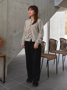 「hellam（へラム）のアイテム」を使った、rikoさん（レディース・154cm）の冬コーディネート