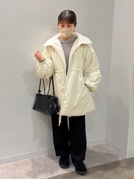 「Amiur（エミレ）のアイテム」を使った、rikoさん（レディース・154cm）の冬コーディネート