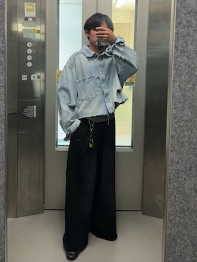 「アイテム（スウェットパンツ）」を使った、B/低身長コーデさん（メンズ・155cm）の秋コーディネート