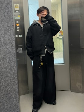 「アイテム（スニーカー）」を使った、B/低身長コーデさん（メンズ・155cm）の冬コーディネート