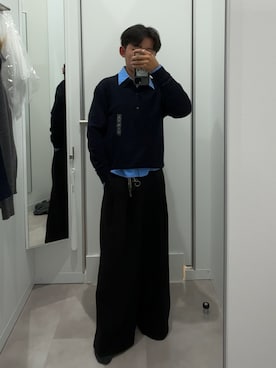 「アイテム（ポロシャツ）」を使った、B/低身長コーデさん（メンズ・155cm）の秋コーディネート