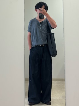 「Adoon plain（アドーンプレーン）のアイテム」を使った、B/低身長コーデさん（メンズ・155cm）の夏コーディネート