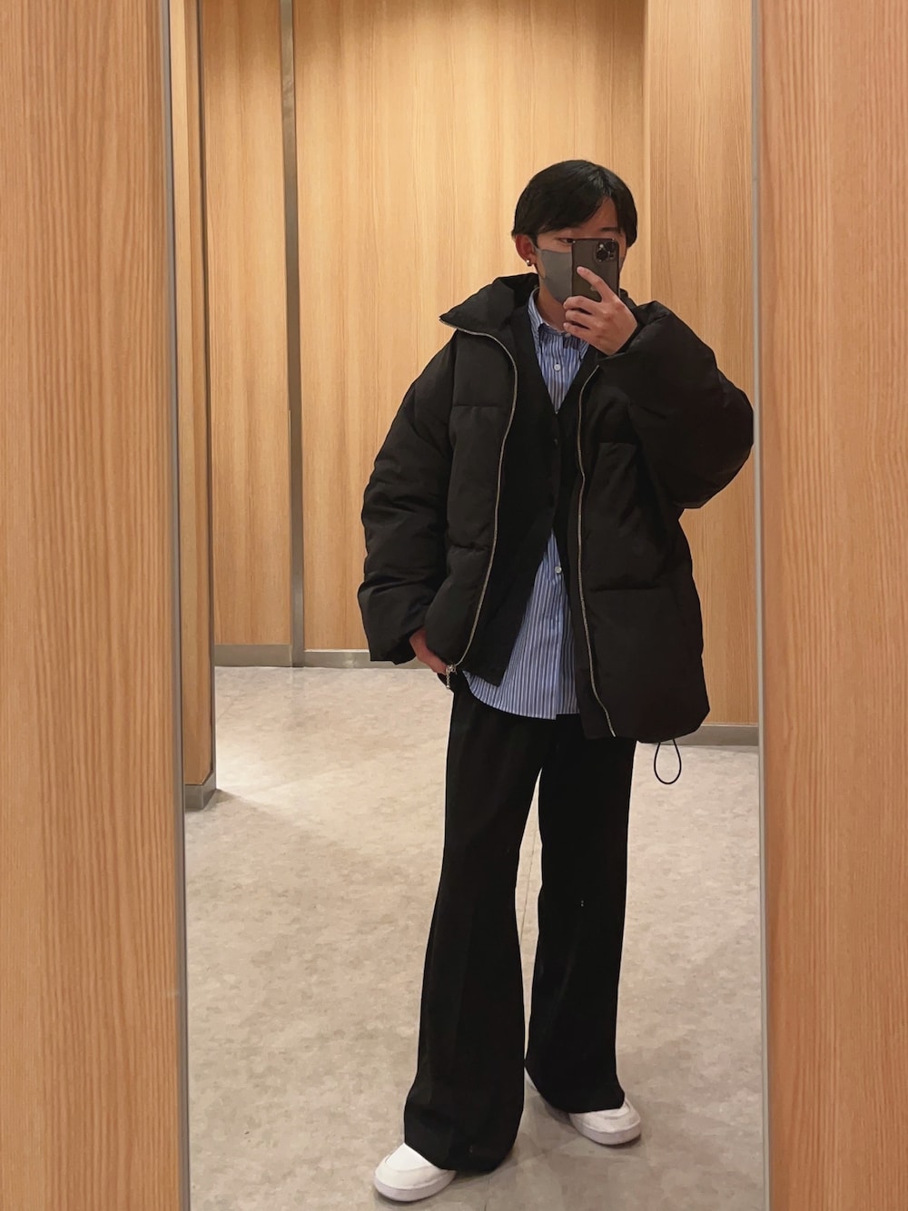 ドレープ ワイドフレアスラックス【セットアップ対応】を使った