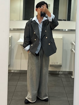 「IL BISONTE（イルビゾンテ）のアイテム」を使った、B/低身長コーデさん（メンズ・155cm）の春コーディネート