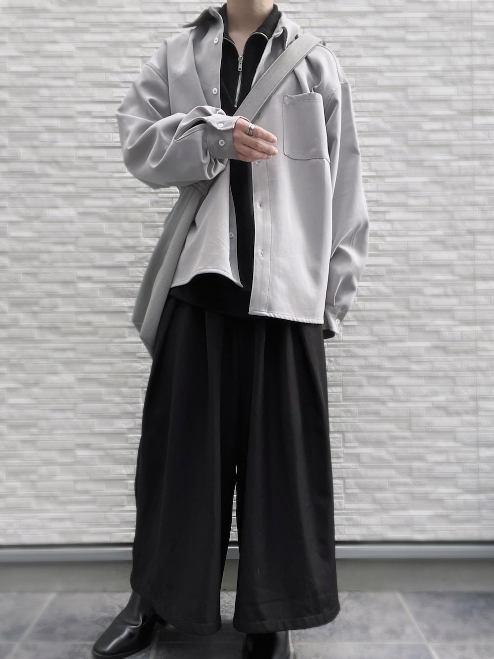 clel ハーフジップフェイクスエードプルオーバー CLEL クレイル ハーフ