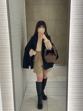 「アイテム（テーラードジャケット）」を使った、まゆさん（レディース・145cm）の秋コーディネート