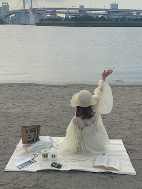 「アイテム（ハット）」を使った、mayuchan04さん（レディース・145cm）の夏コーディネート