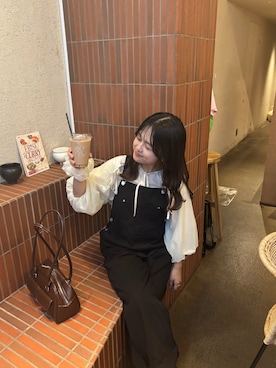 「GRL（グレイル）のアイテム（オールインワン・サロペット）」を使った、mayuchan422さん（レディース・145cm）の秋コーディネート