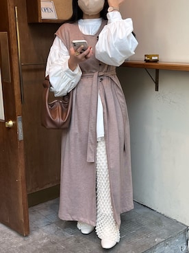 「CREME（クレーム）のアイテム」を使った、まゆさん（レディース・146cm）の秋コーディネート