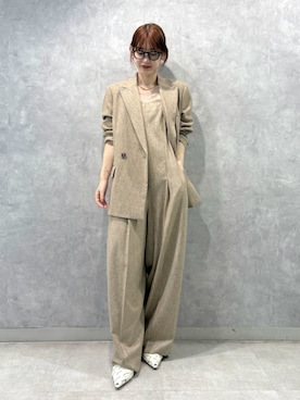 「アイテム（つなぎ/オールインワン）」を使った、MIESROHEさん（レディース・155cm）の秋コーディネート